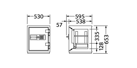 CSG-65EV 寸法図 詳細