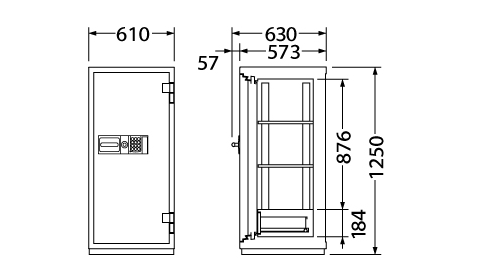 CSG-92EVR 寸法図 詳細