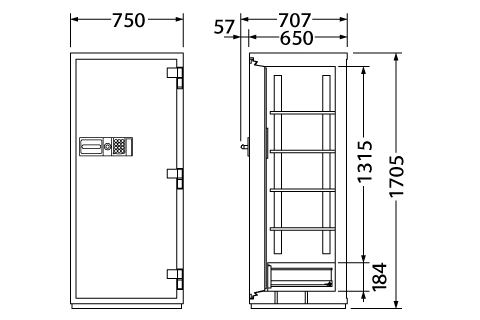 CSG-95EVR 寸法図 詳細