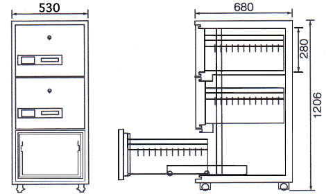 DSF680-3K 寸法図 詳細