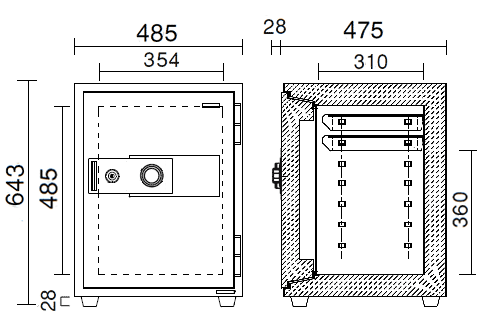 KU-55DK 寸法図 詳細