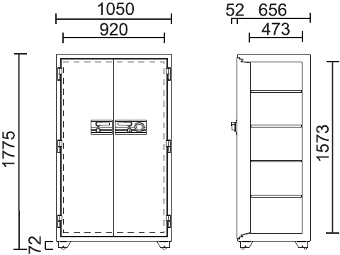 SR305 寸法図 詳細