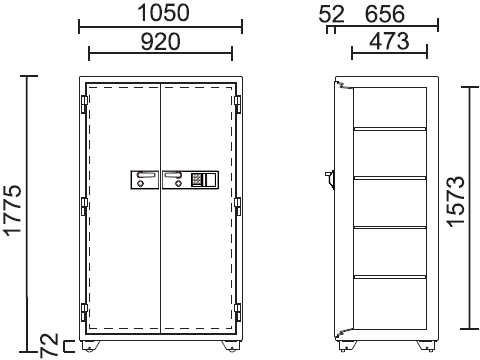 SR305E 寸法図 詳細